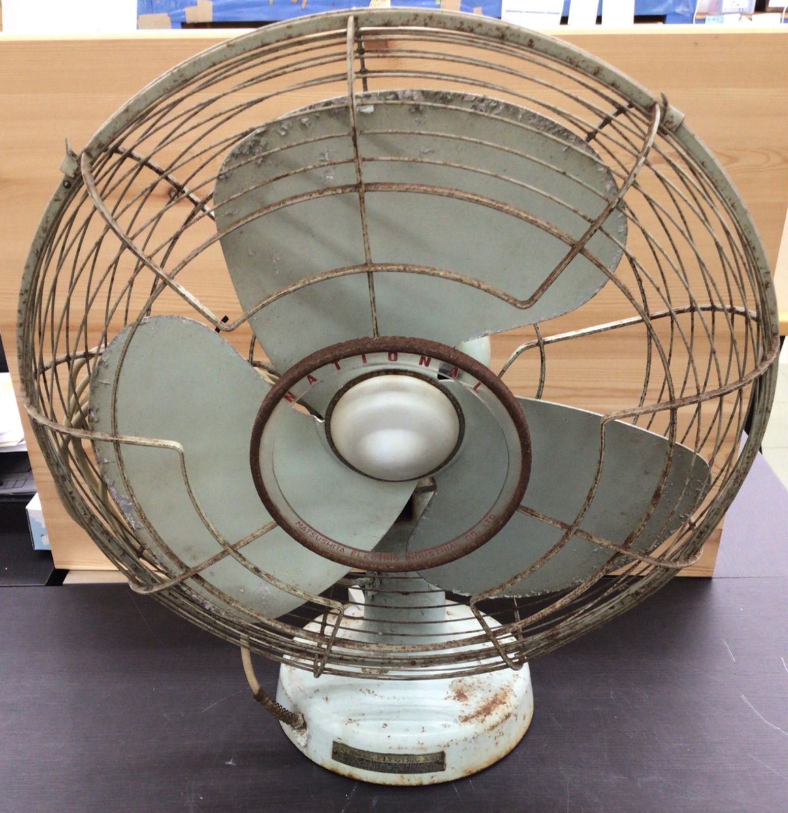 【中古・現状品】ナショナル　ヴィンテージ　扇風機　昭和レトロ　当時物　ジャンク品　K-724