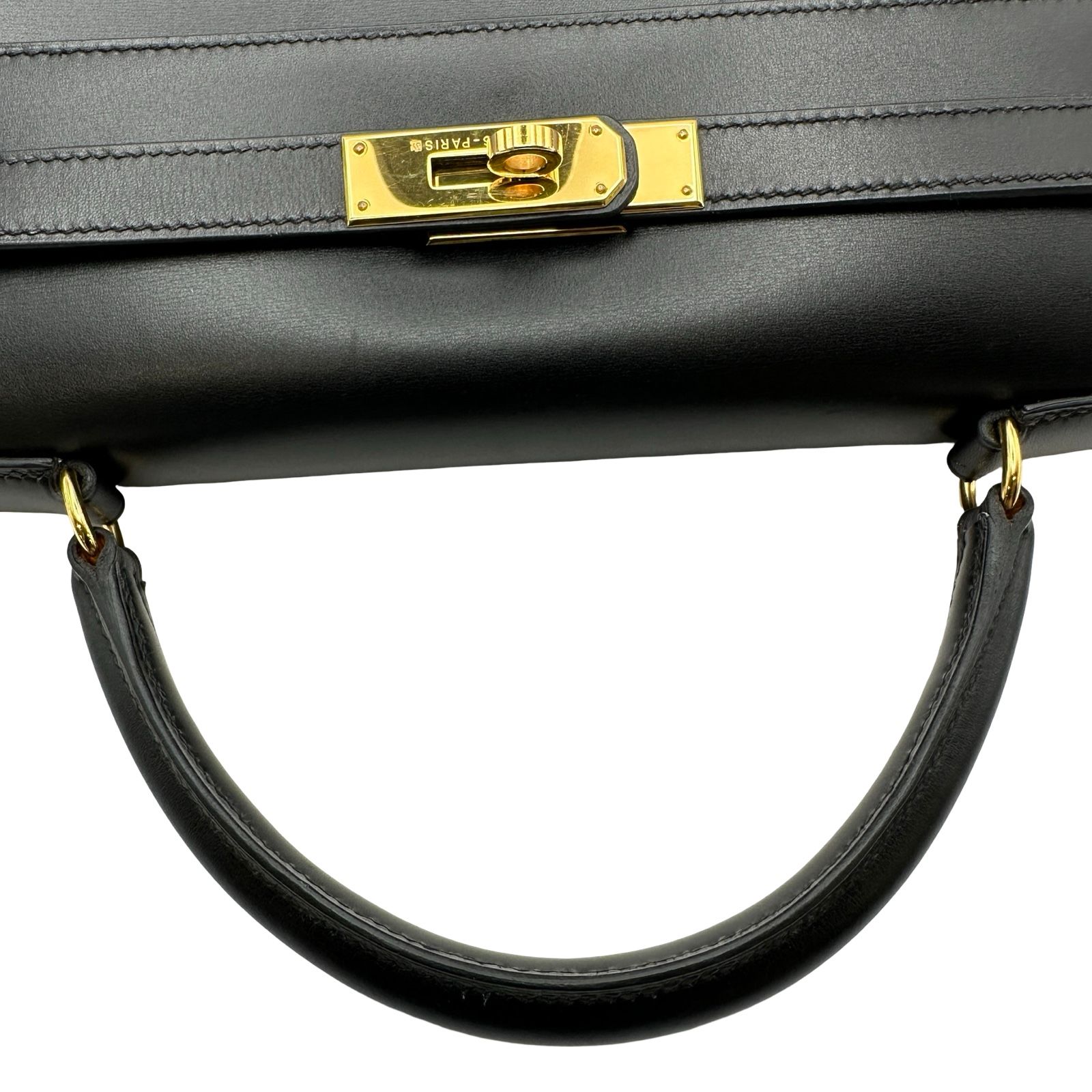 エルメス HERMES ケリー32 外縫い 〇Z刻印 ブラック ゴールド金具 