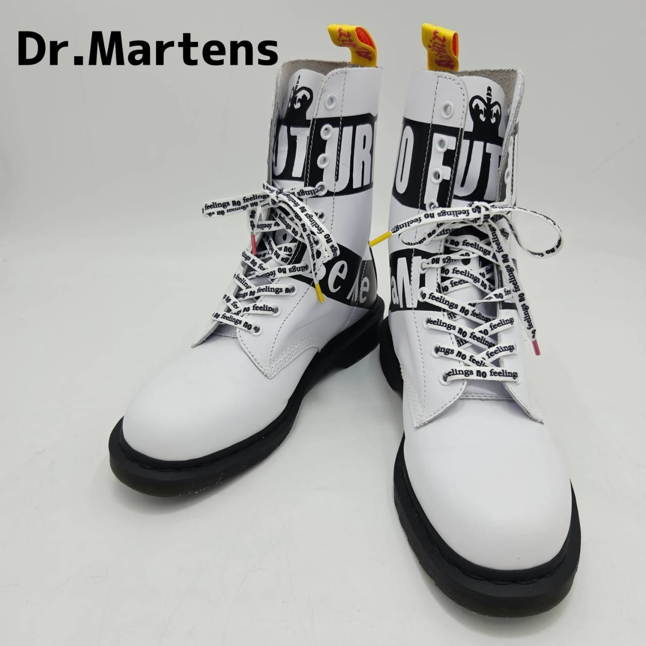 極美品　希少　Dr.Martens　ドクターマーチン　Sex Pistols/セックスピストルズ　コラボ　10ホールブーツ　1490 SXP　UK9　ホワイト/白