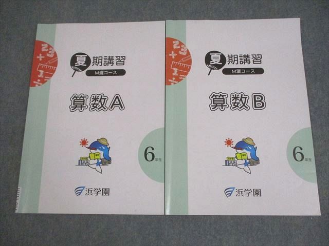 浜学園 小6 算数A/B M灘コース 夏期講習 2025 計2冊 007m2D