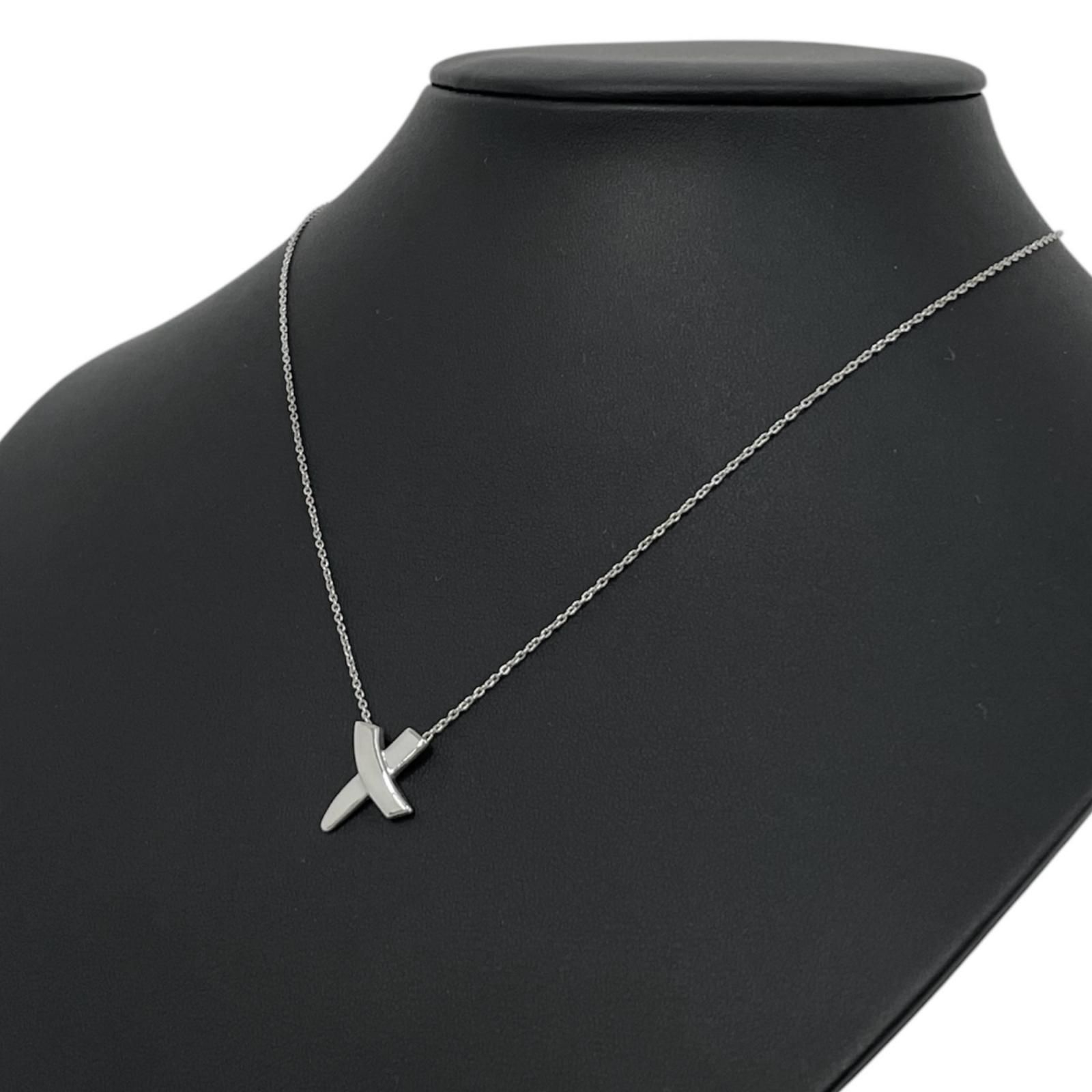 中古】Tiffany&co | ティファニー キス X ネックレス シルバー【尾張