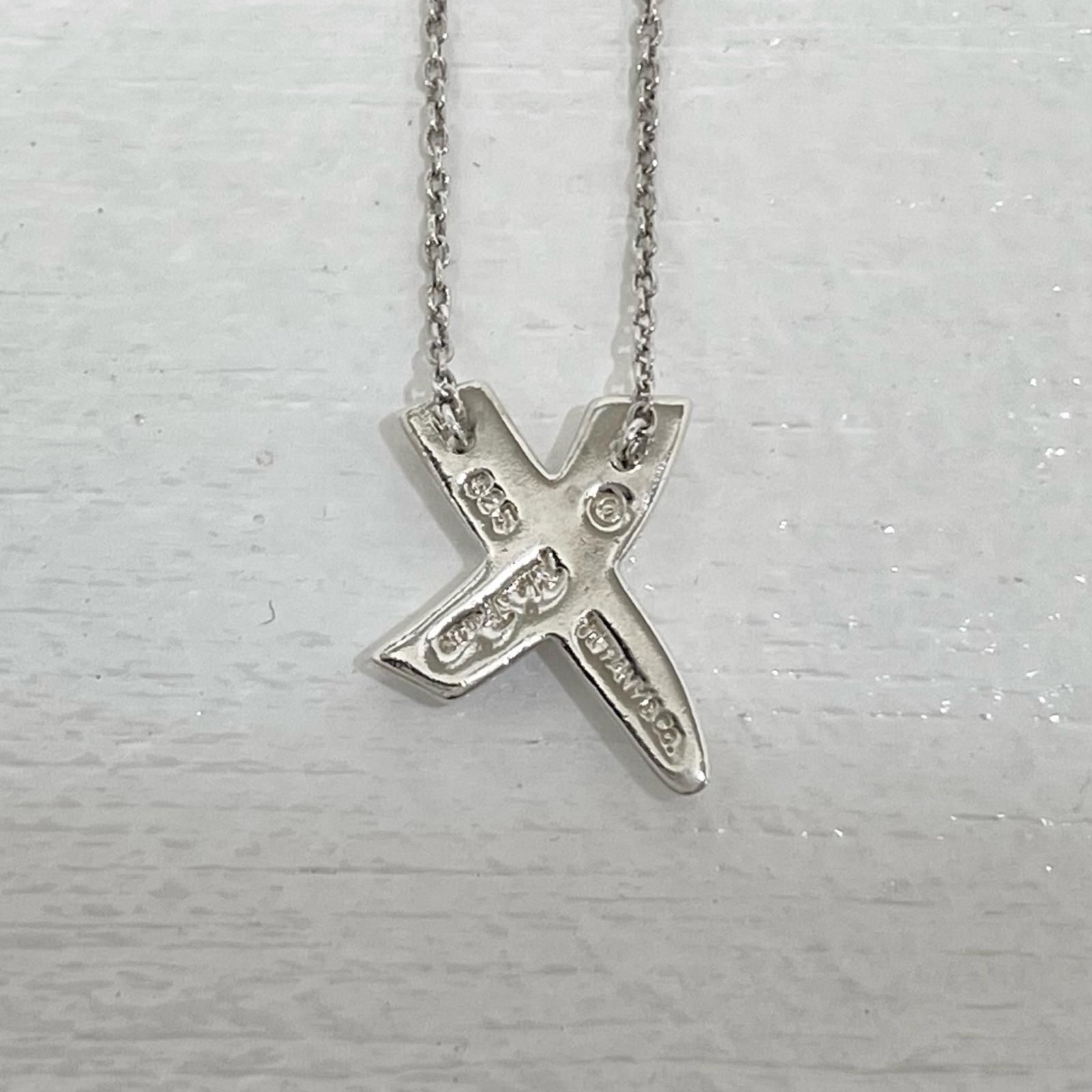 中古】Tiffany&co | ティファニー キス X ネックレス シルバー【尾張