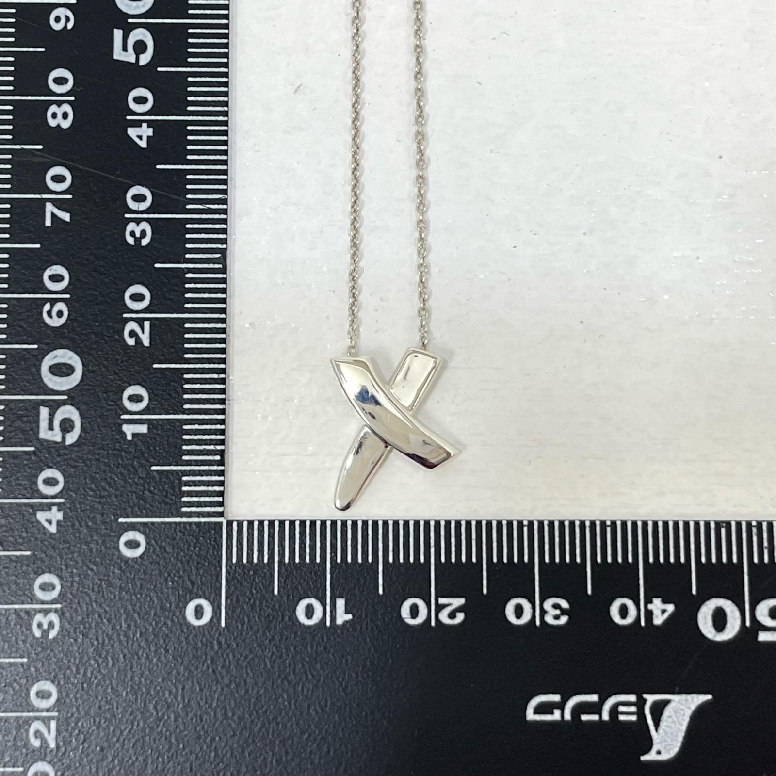 中古】Tiffany&co | ティファニー キス X ネックレス シルバー【尾張
