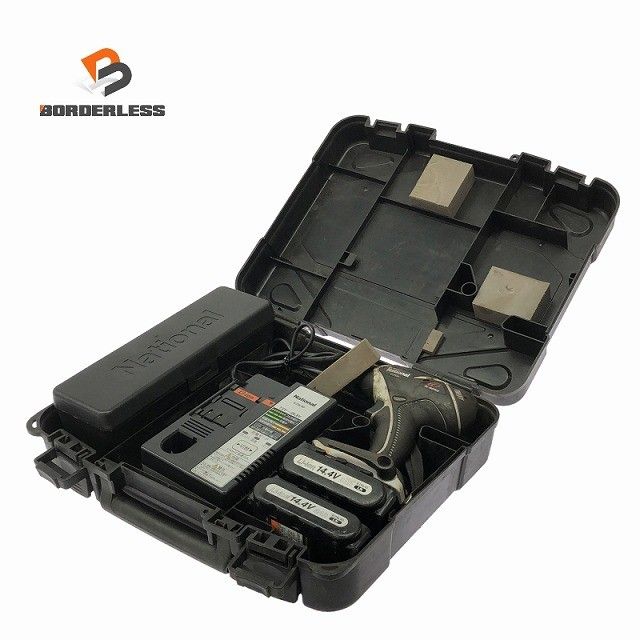 ☆中古品☆National ナショナル 14.4V 充電式インパクトレンチ EZ7541LN2S-B バッテリ2個(3.0Ah)充電器 ケース付 コードレス129055