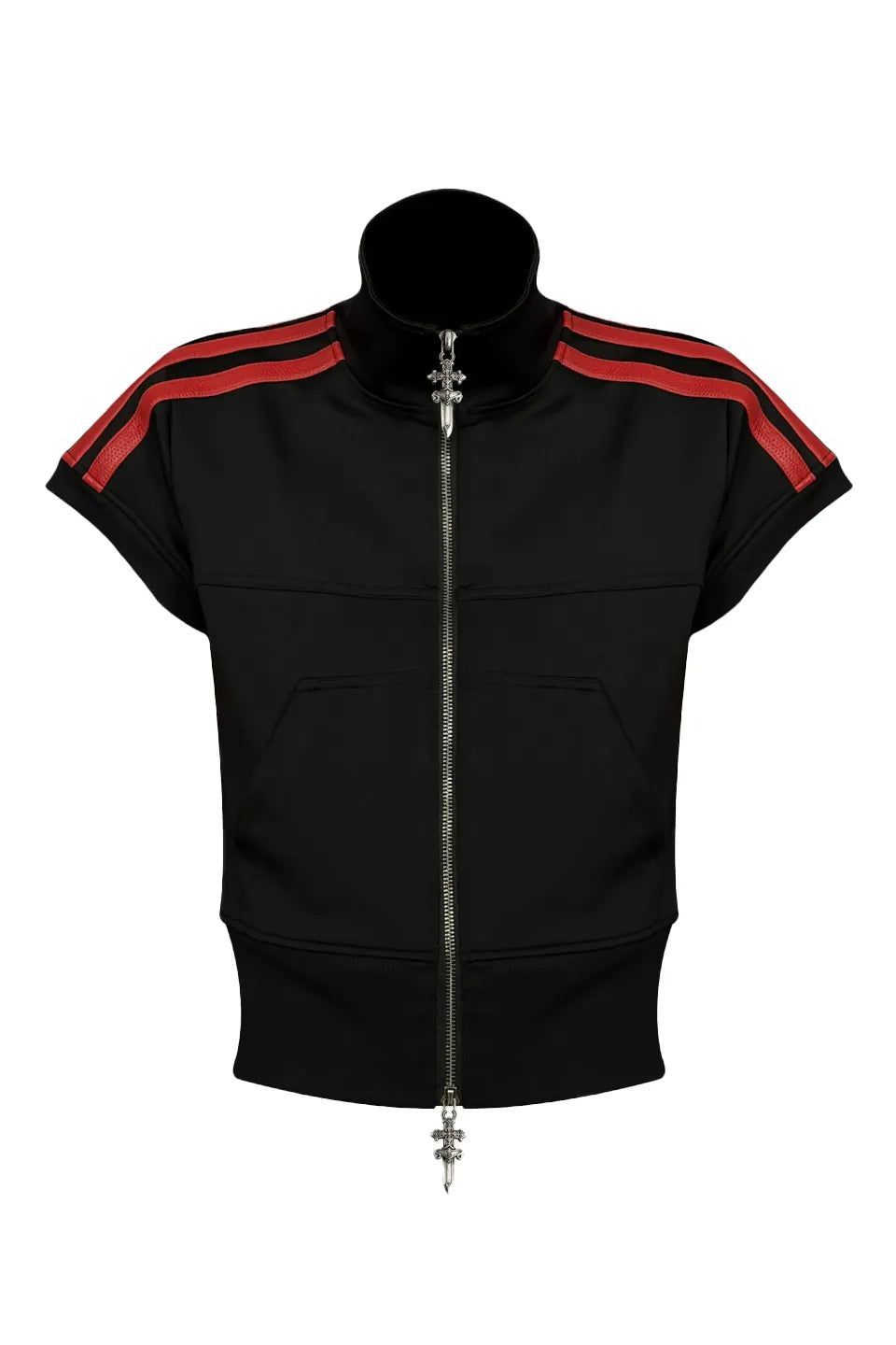 ATA NOTHINGNESS | CROSS CREST EMBROIDERED SS TRACK TOP