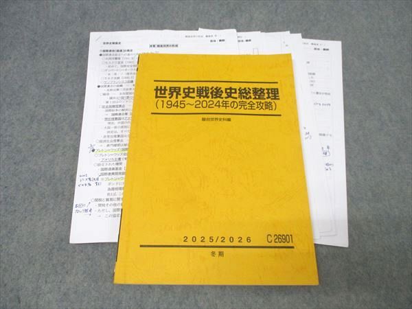 駿台 世界史戦後史総整理(1945〜2024年の完全攻略) テキスト 状態良 冬期 鵜飼恵太 016S0D 駿台 世界史戦後史総整理(1945～2024年の完全攻略) テキスト 状態良