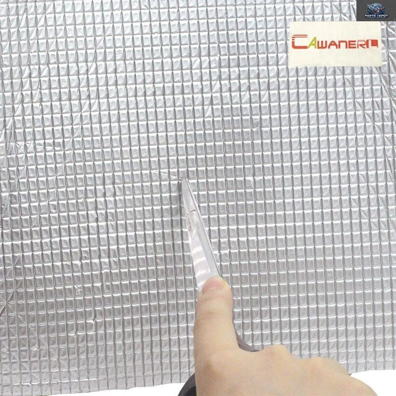 CAWANERL 48インチ X 40インチ 車用ヒートシールド 遮音 防水マット デッドニング デッドナー アンチノイズ ファイアウォール ドア フード