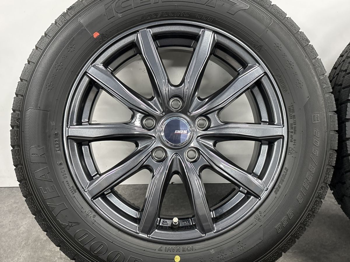 バリ溝 美品】DOS 16in 6.5J +53 PCD114.3 グッドイヤー アイスナビ7