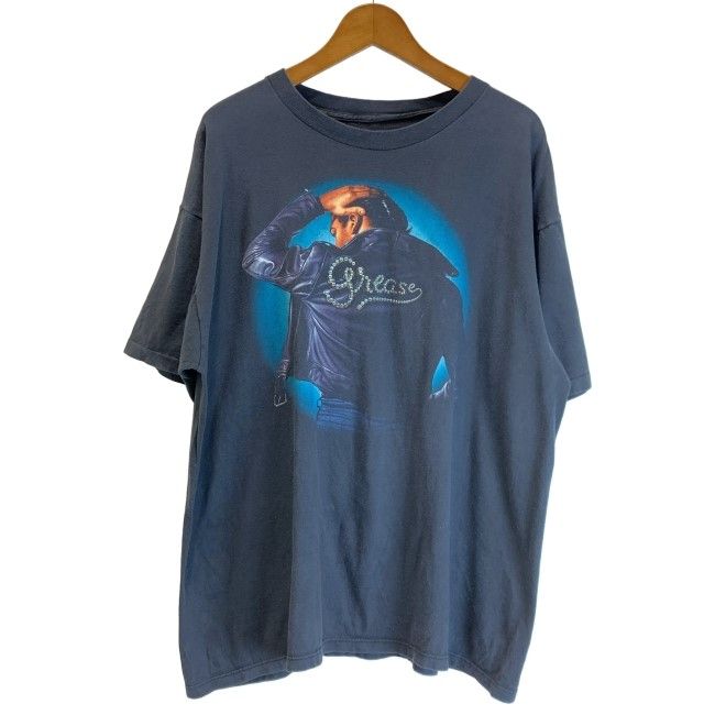 【中古】　Tシャツ　90s vintage　90年代　OLD　半袖　トップス　クルーネック　ムービーT　Grease　映画　プリント　オーバーサイズ　古着　/7309