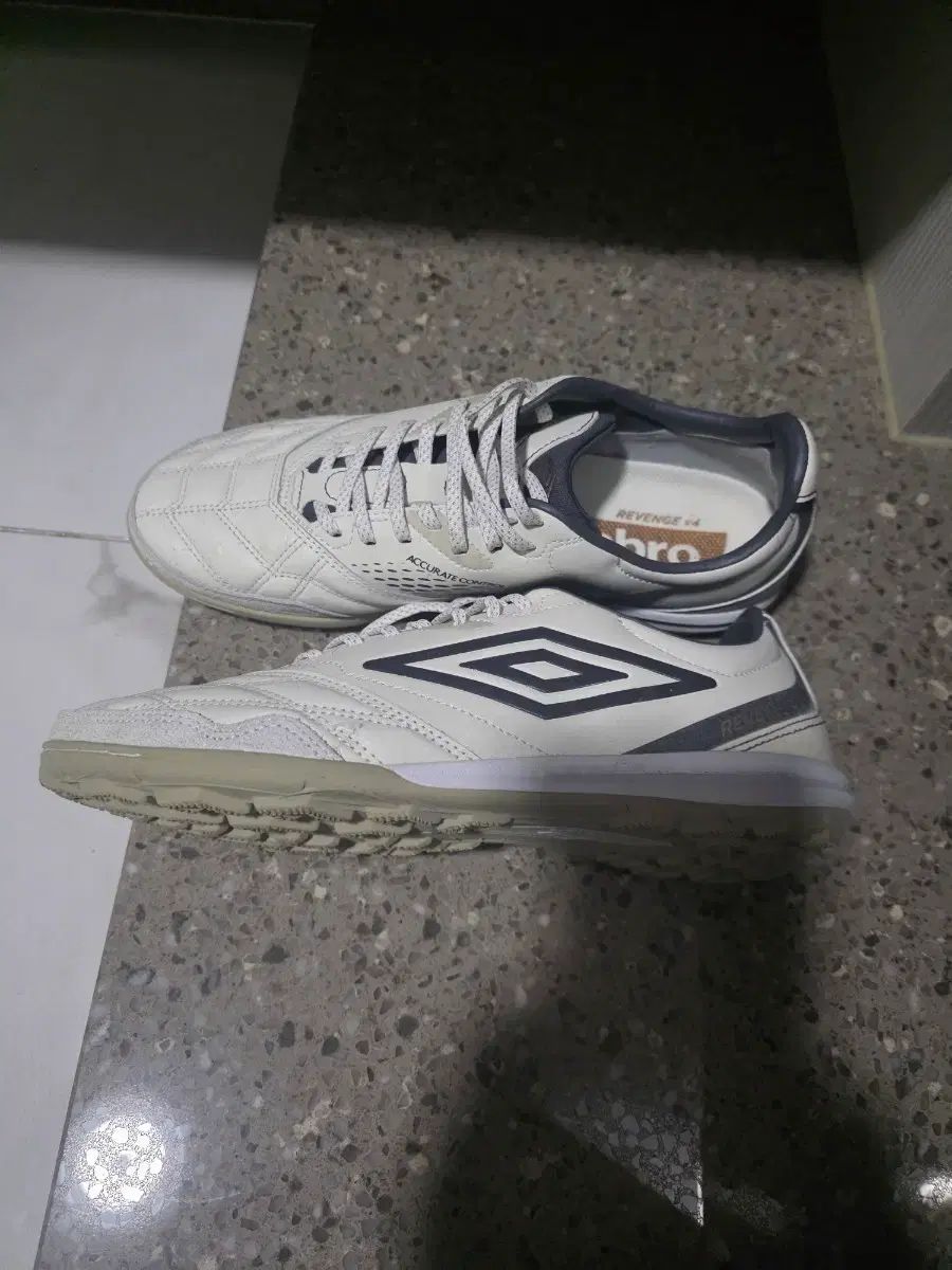アンブロ レベンジ サッカーシューズ フットサルシューズ 白 255