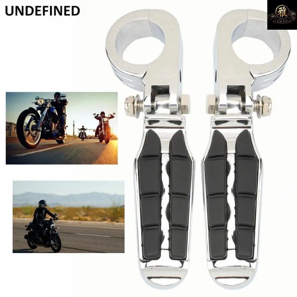 1 1/4インチ モーターサイクルペグ ハイウェイフットペグ エンジンクラッシュバー クランプマウント付き 32mm フットレスト ハーレー、イン