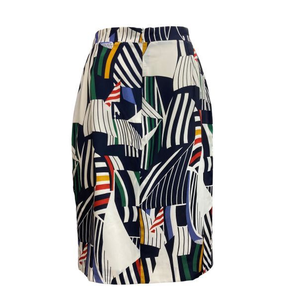 ○□ 美品 フェンディ FENDI セミタイトスカート ラップ風 プリント