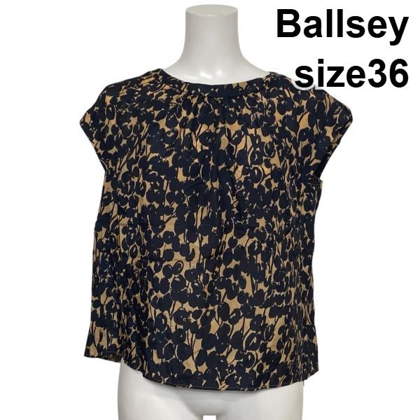 □ ボールジィ Ballsey フレンチスリーブブラウス シャツ 半袖 プル 