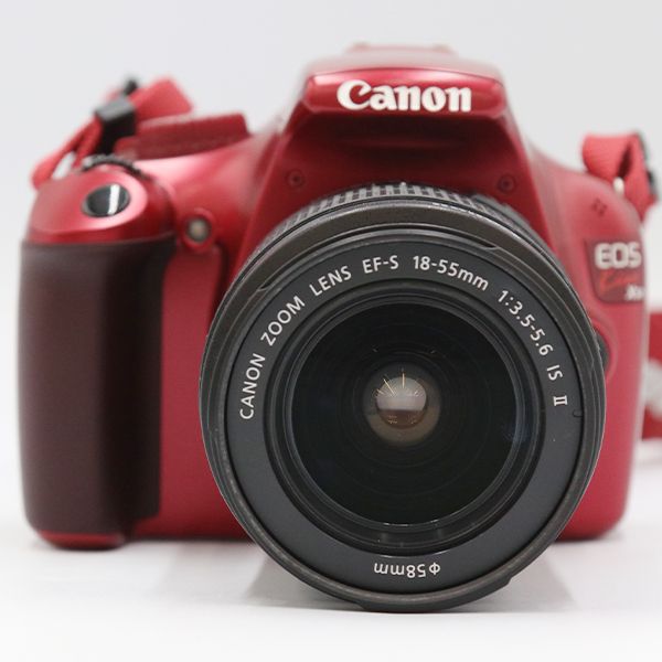 キャノン Canon デジタル一眼レフカメラ EOS Kiss X50 18-55レンズキット メタリックレッド【ww】【中古】5000004801800113