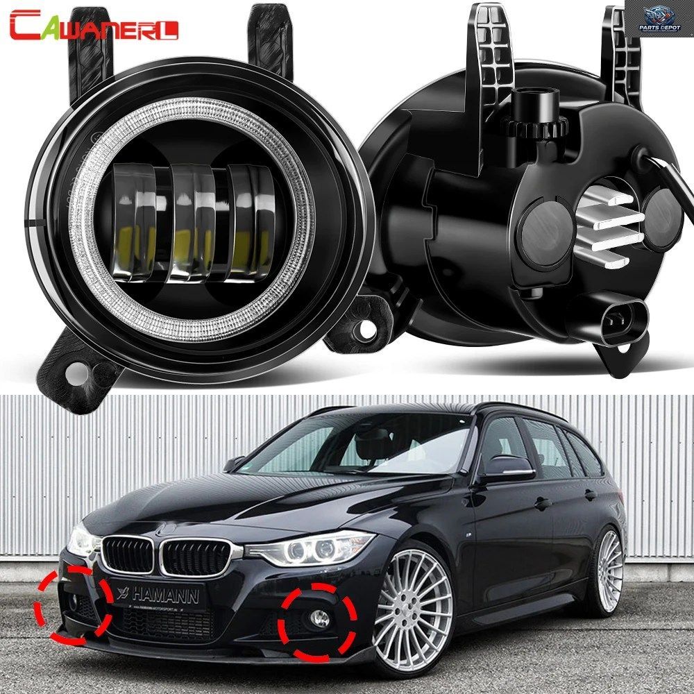 車用エンジェルアイLEDフォグランプデイタイムランニングランプDRL BMW F30 F34 F31 316I 320I 316D 325D 330D 318D 320D 335D 328I 335I
