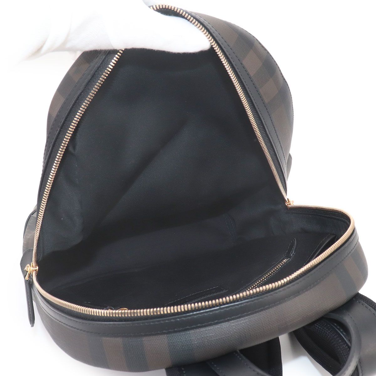 新品同様 バーバリー BURBERRY スモークドチェック バックパック PVC 