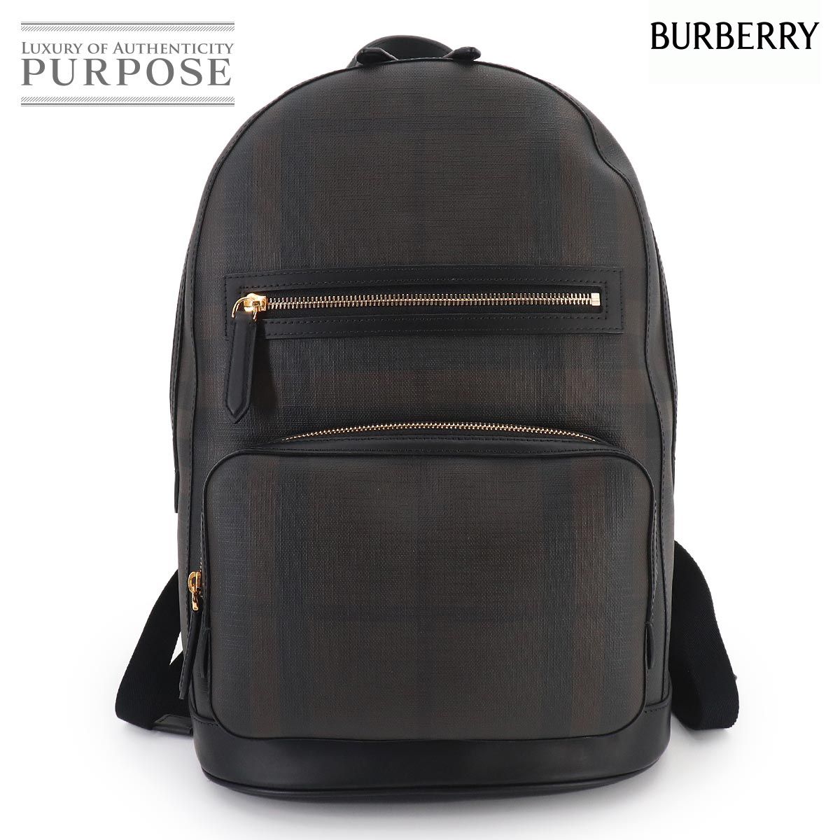 新品同様 バーバリー BURBERRY スモークドチェック バックパック PVC 