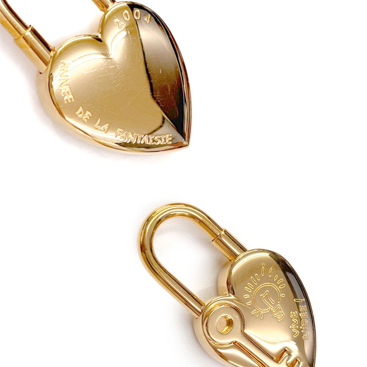 新品同様 エルメス HERMES カデナ チャーム VIVE LIDEE Heart ハート