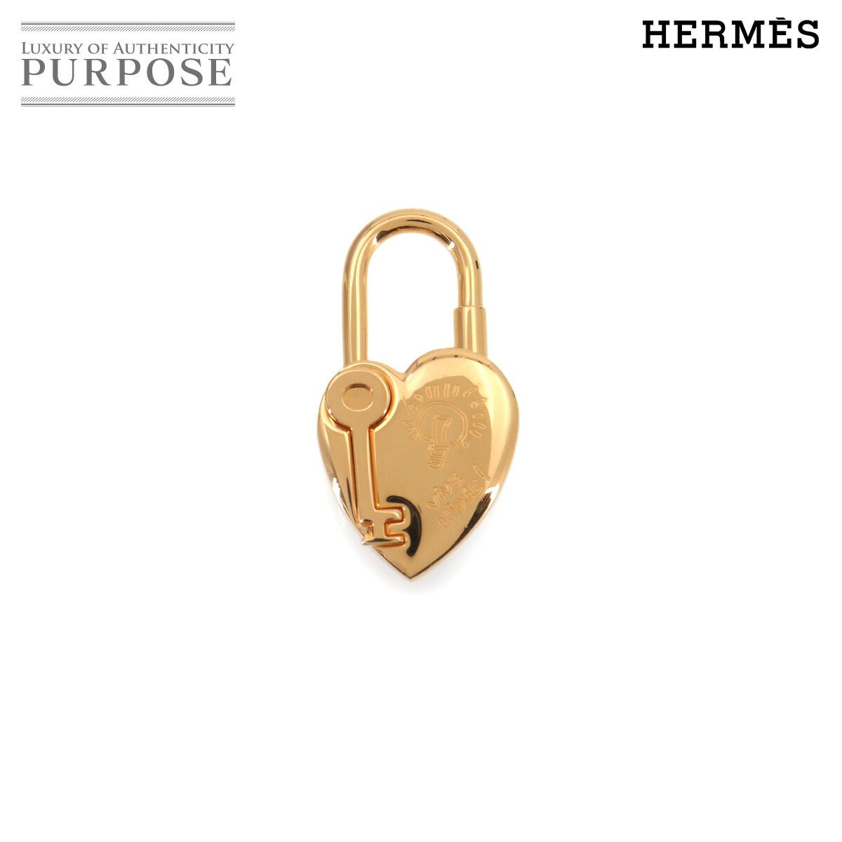 新品同様 エルメス HERMES カデナ チャーム VIVE LIDEE Heart ハート