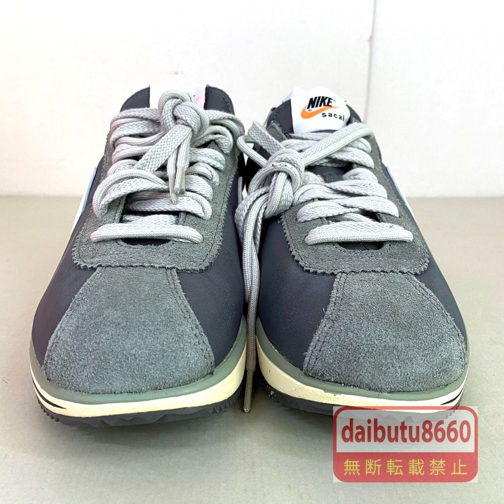 03w26871【タグ/箱付き美品】sacai × Nike Zoom Cortez Iron Grey 