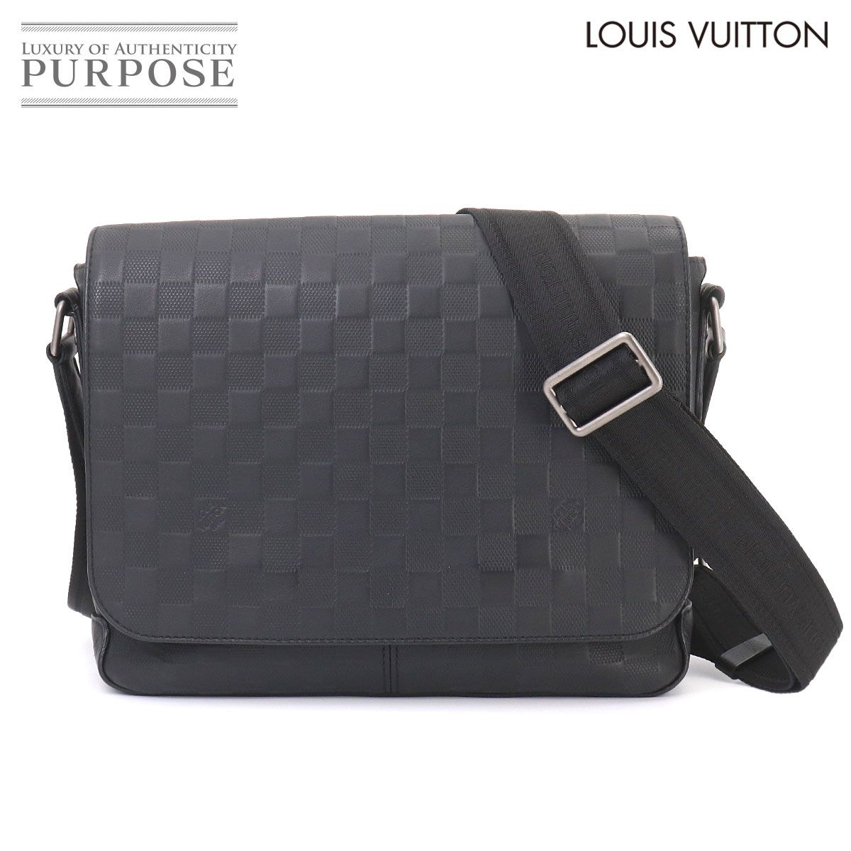 ルイ ヴィトン LOUIS VUITTON ダミエ アンフィニ ディストリクト PM ショルダー バッグ レザー オニキス N41286 District PM 90325022