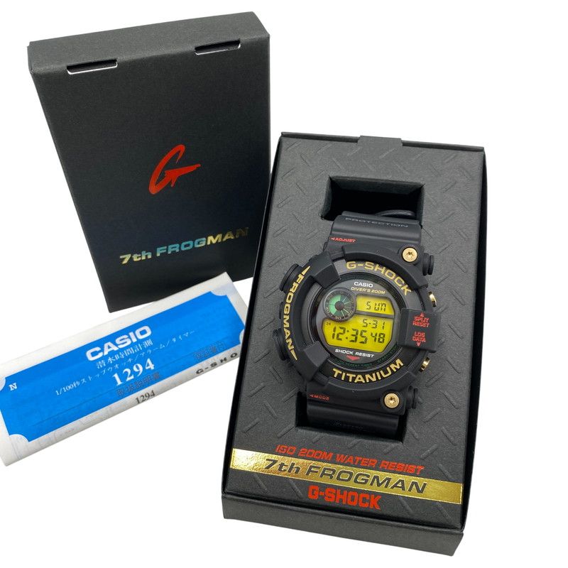 CASIO G-SHOCK フロッグマン 7th Anniversary 未使用 中古品】 G-SHOCK ジーショック DW-8201NT-1JR 7TH ANNIVERSARY MODEL