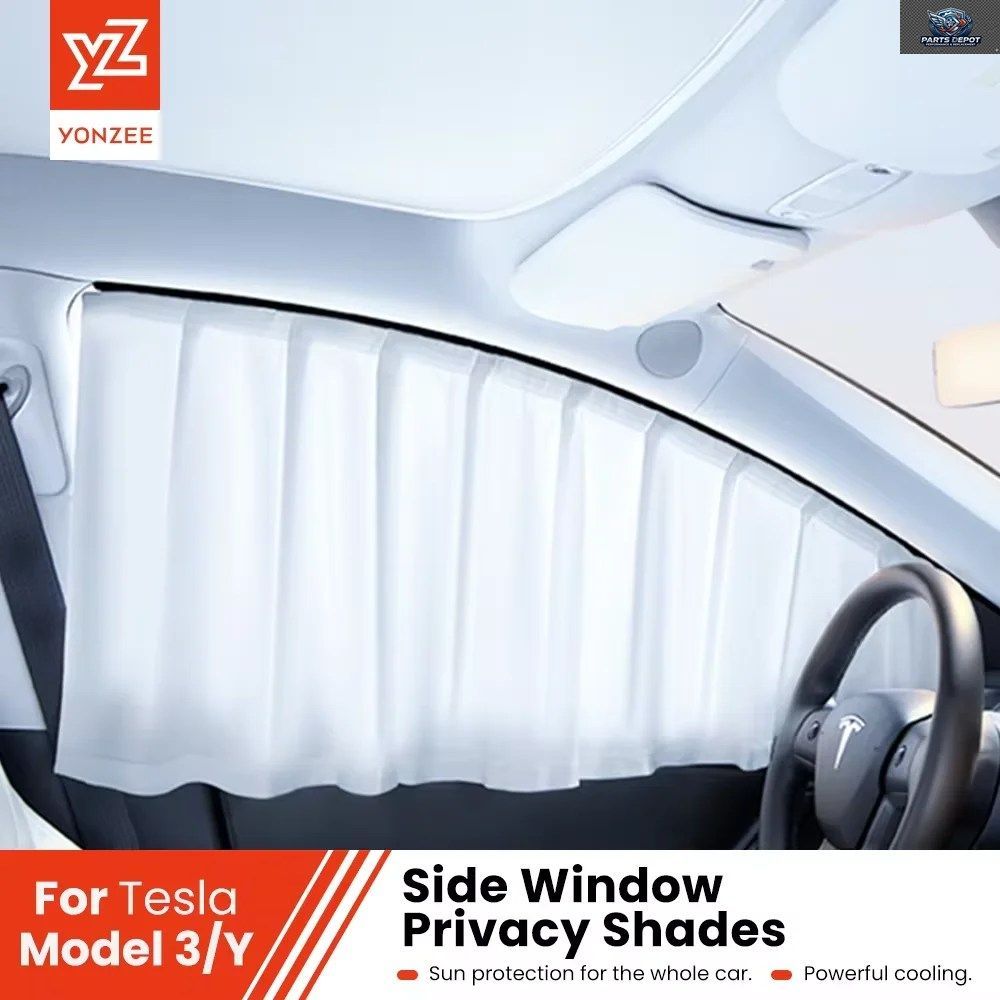 YZ テスラ モデル 3/Y/YL ハイランド アイスクリスタル サイドウィンドウ プライバシー トリム サン フロント リア ウインドシールド ブラ