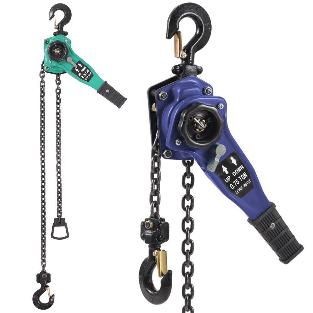 【新品】Bonarca レバーブロック 【0.75t】 0.5t 対応 小型 ミニ 1.5m チェーンブロック 750kg 500kg 150cm レバーホイスト クレーン チェーン レバー ホイスト フック 鎖 ガッチャ ガチャ 吊り上げ 2ecf8188