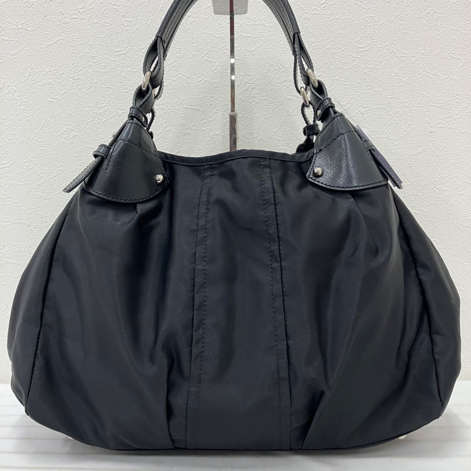 3866 SAZABY サザビー ブラック系トートバッグ ハンドバック 黒系 通勤 