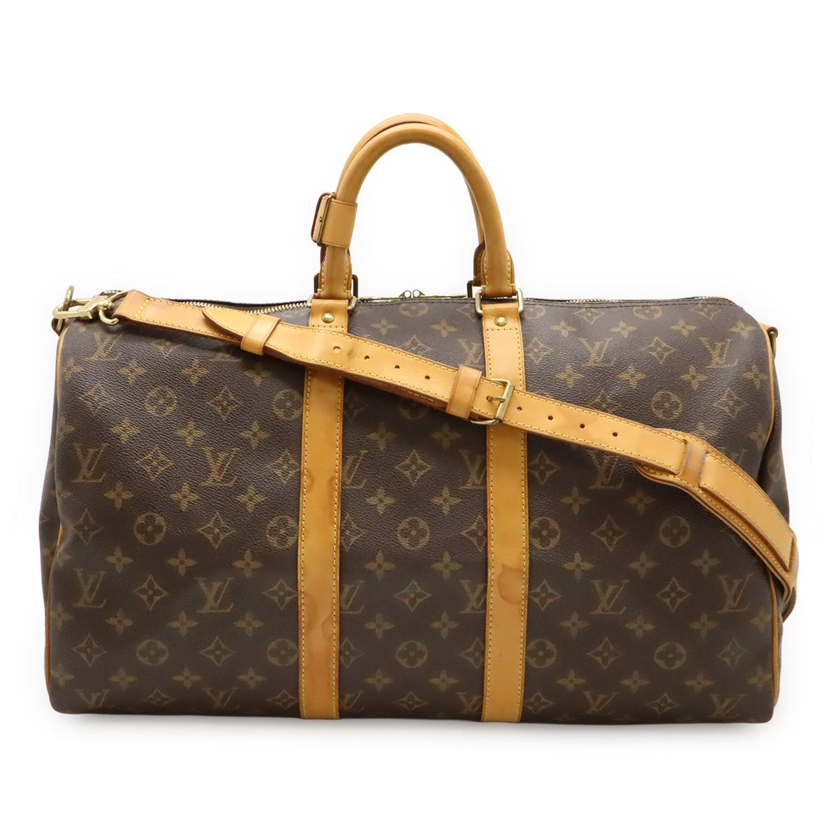 LOUIS VUITTON ルイ ヴィトン モノグラム キーポル バンドリエール45 ボストンバッグ ハンドバッグ 旅行カバン 2WAY ショルダーバッグ M41418