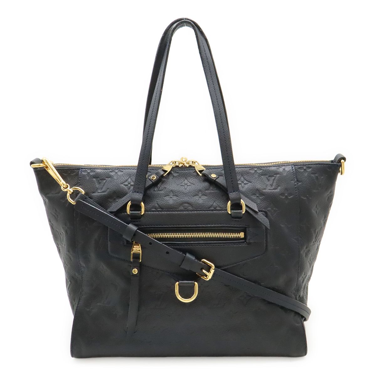 LOUIS VUITTON ルイ ヴィトン モノグラムアンプラント ルミニューズPM トートバッグ 2WAY ショルダーバッグ レザー アンフィニ 濃紺 M93410