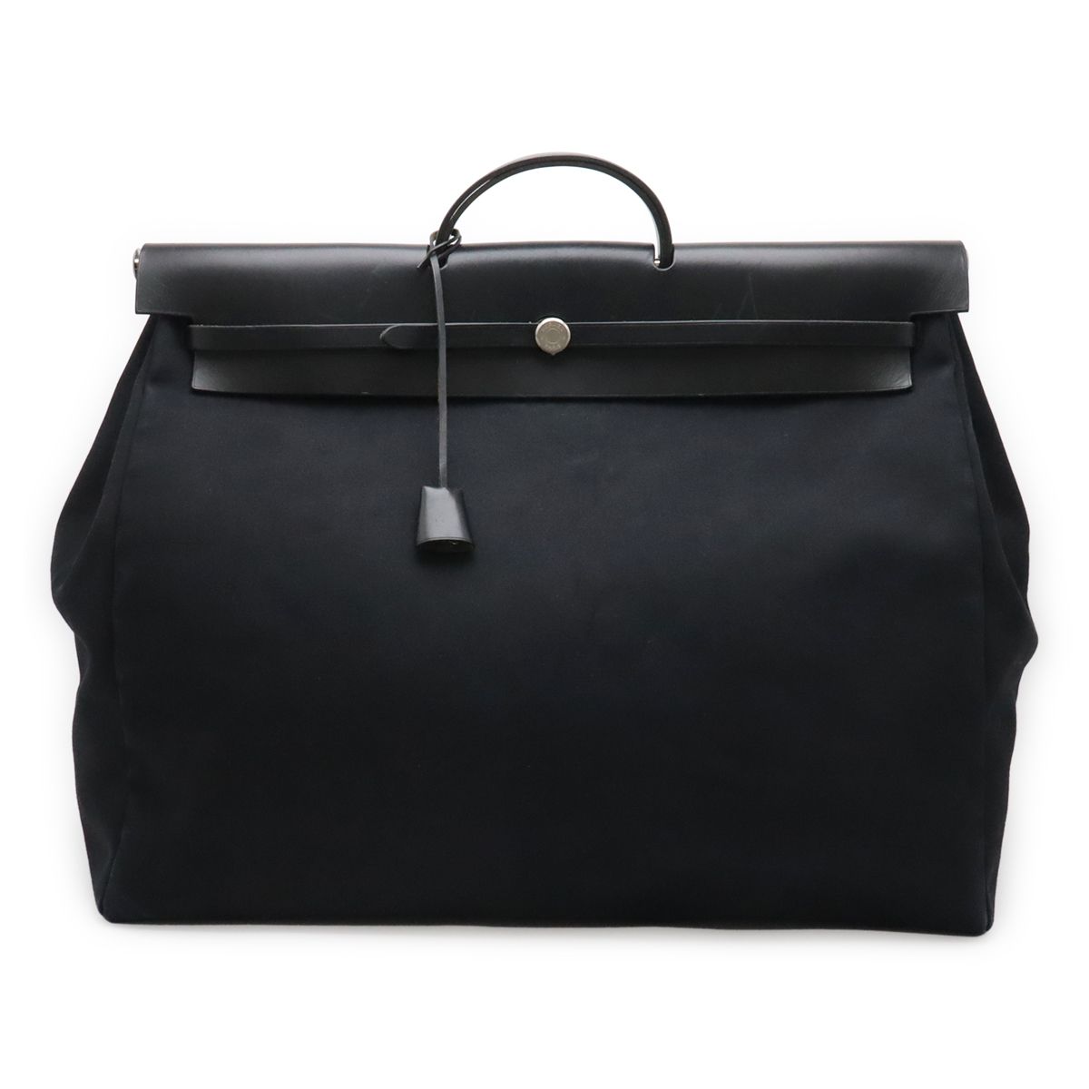 HERMES エルメス エールバッグTGM ハンドバッグ トラベルバッグ トワルオフィシエ レザー ブラック 黒 □C刻印 ストラップ欠品