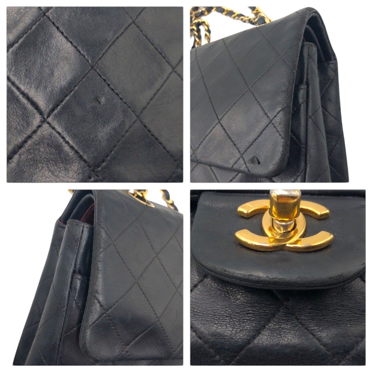 CHANEL シャネル マトラッセ25 ココマーク ターンロック ブラック 黒 