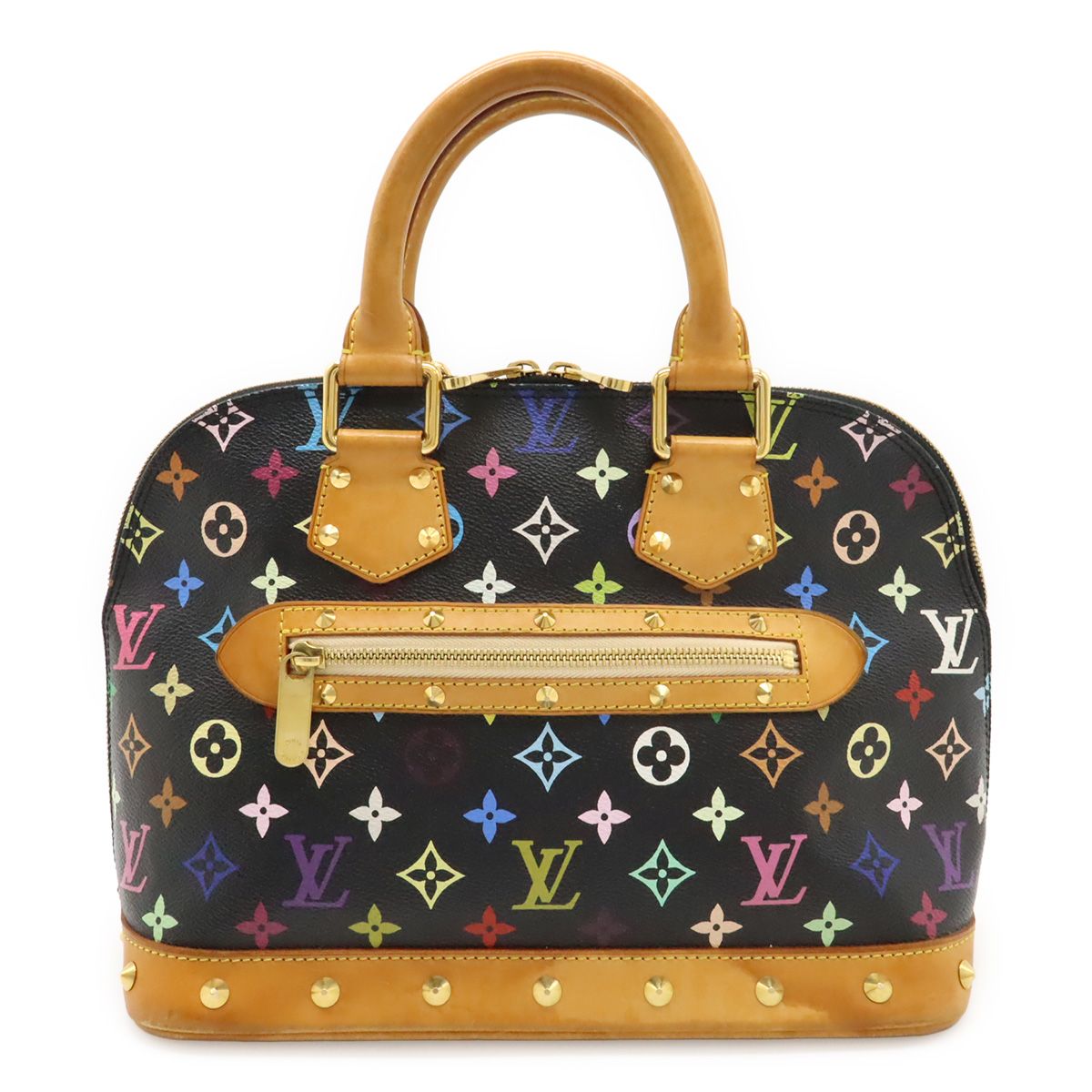 LOUIS VUITTON ルイ ヴィトン モノグラムマルチカラー アルマ ハンドバッグ スタッズ ノワール 黒 ブラック M92646 84,700円