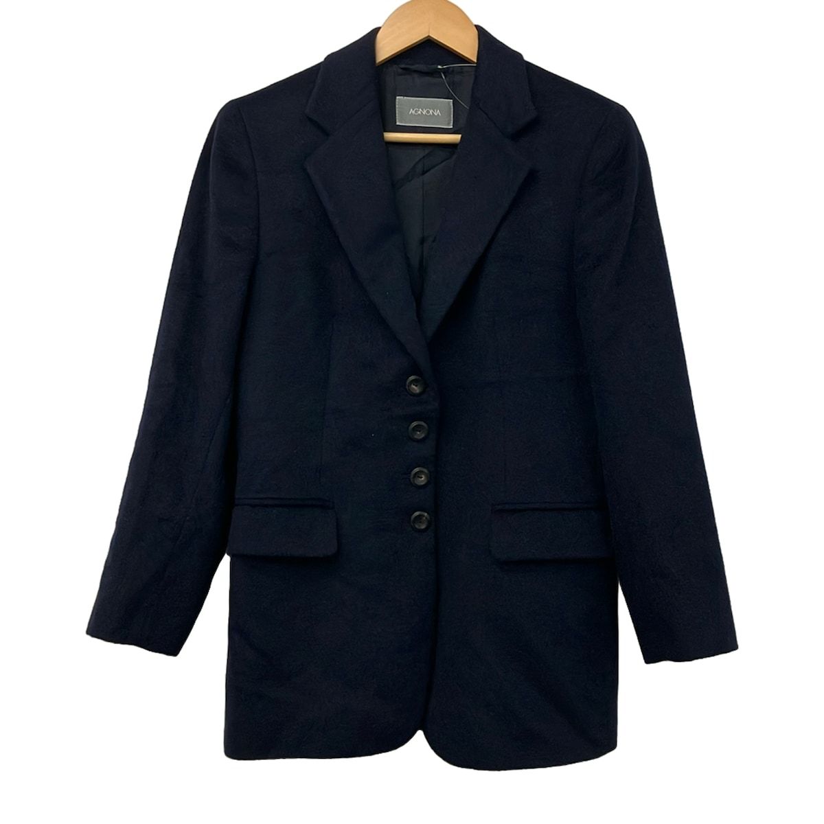 アニオナ　AGNONA ツイード　ジャケット AGNONA(アニオナ) ジャケット サイズ44 L レディース美品 - ダーク