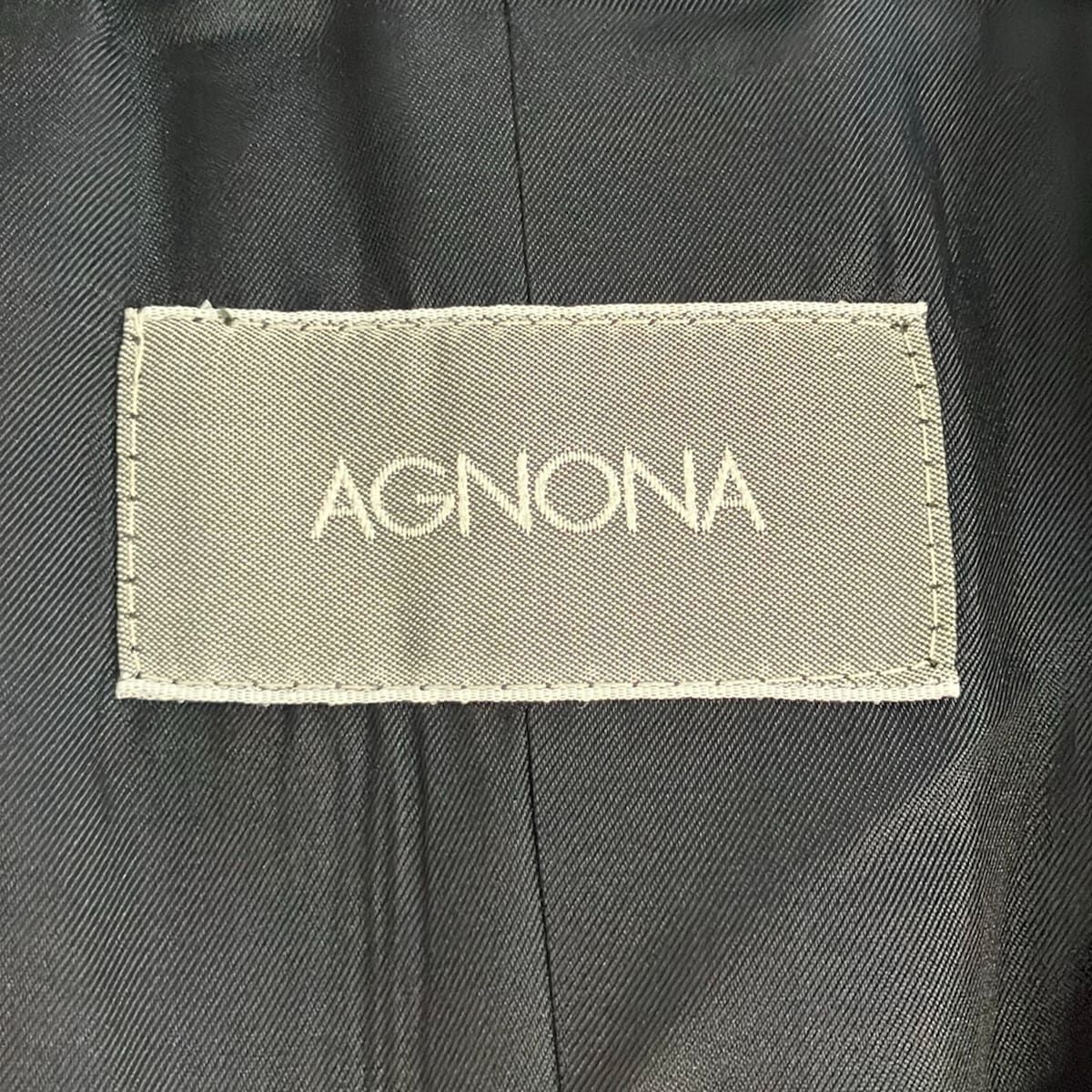 イタリア製 AGNONA アニオナ 2Bテーラードジャケット レディース三喜商事 AGNONA(アニオナ) ジャケット サイズ44 L レディース美品 - ダーク