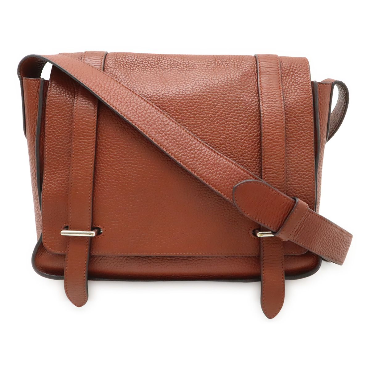 HERMES エルメス スティーブ カポラル27 ショルダーバッグ メッセンジャーバッグ 斜め掛け トゴ レザー シエンヌ テラコッタ系 □P刻印