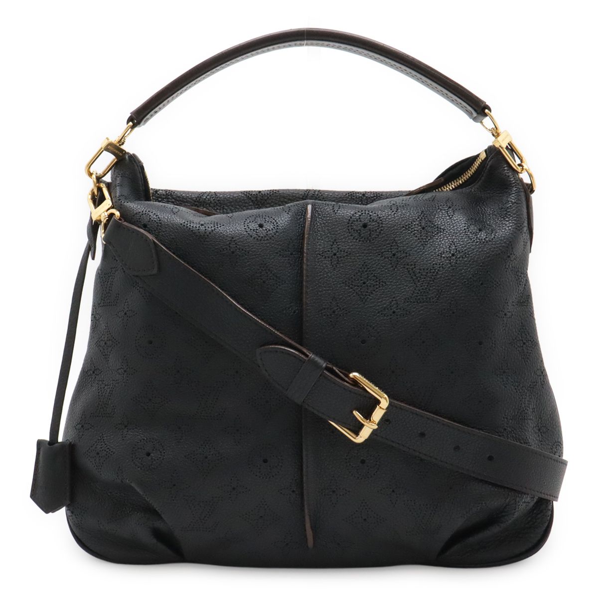 LOUIS VUITTON ルイ ヴィトン マヒナ セレネPM ハンドバッグ 2WAY ショルダーバッグ ノワール 黒 ブラック ゴールド金具 ポーチ欠品 M94035