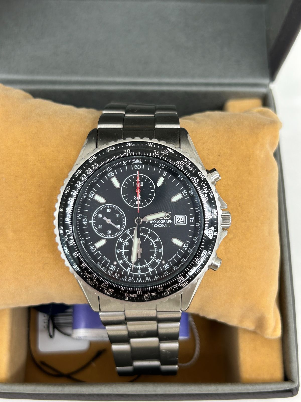 7T92-0CF0 - セイコー SEIKO 7T92 Yahoo!オークション クロノグラフ 