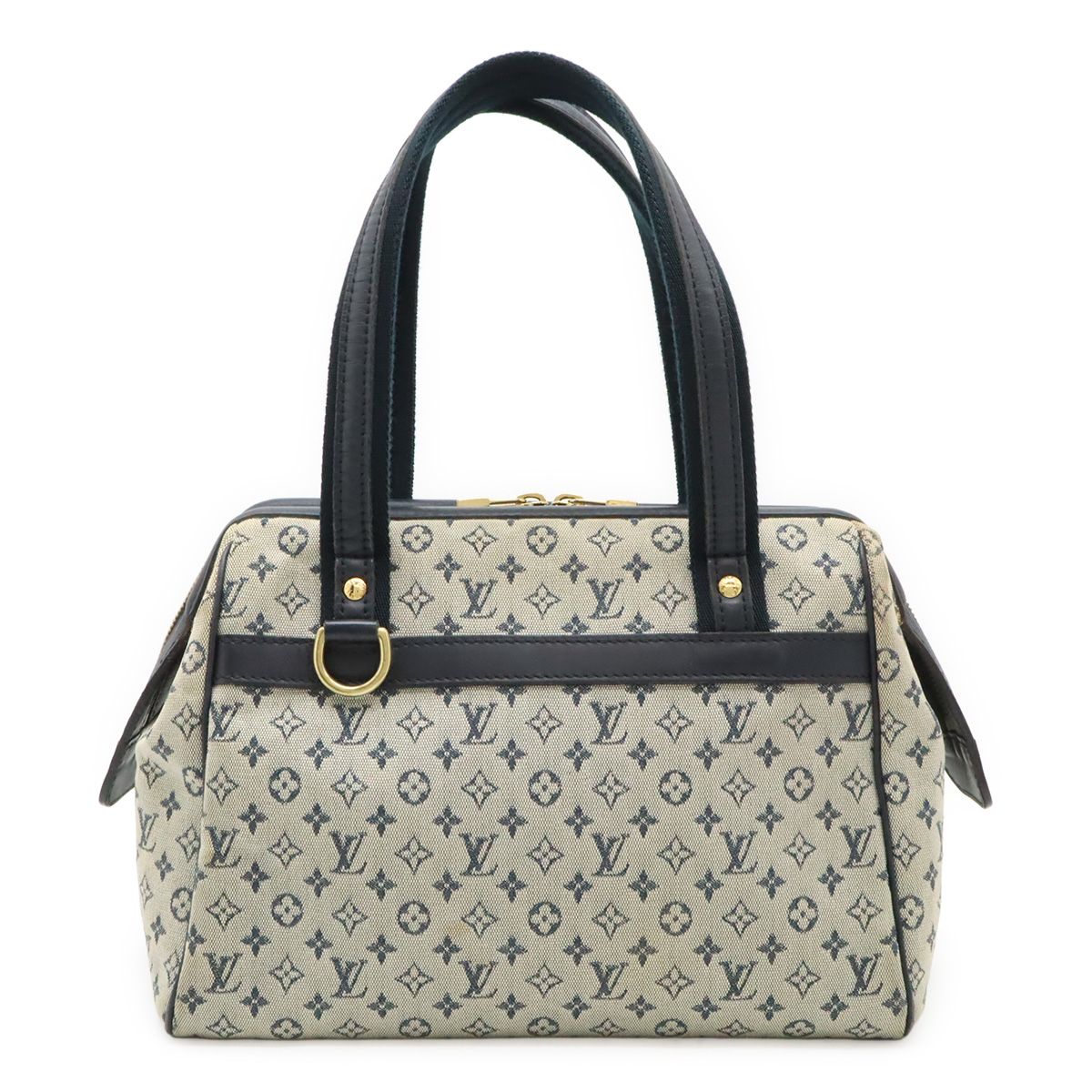 LOUIS VUITTON ルイ ヴィトン モノグラムミニ ジョセフィーヌPM ハンドバッグ ミニボストンバッグ キャンバス ブルー ネイビー M92214