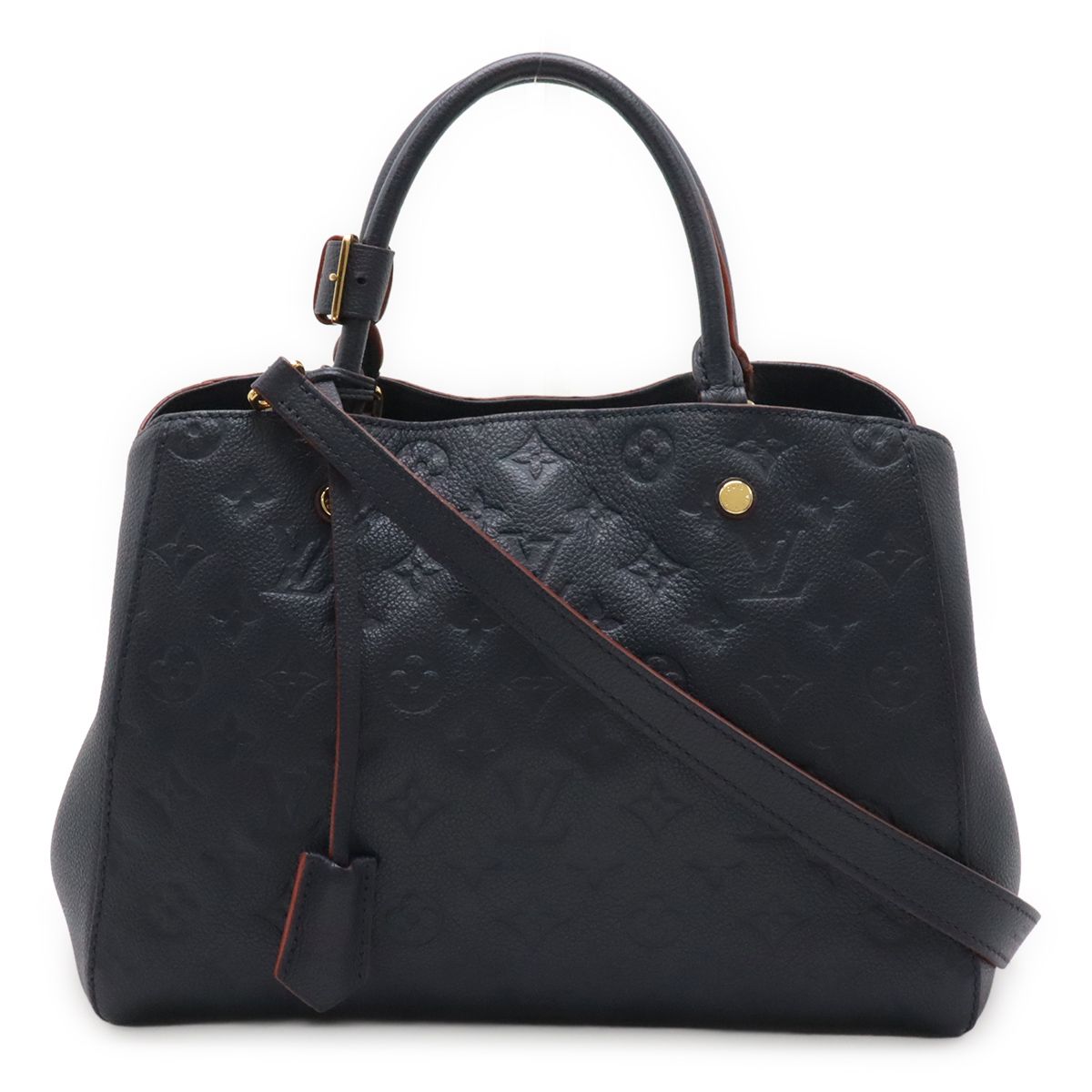 LOUIS VUITTON ルイ ヴィトン モノグラムアンプラント モンテーニュMM ハンドバッグ 2WAY ショルダーバッグ マリーヌルージュ 紺 M42746