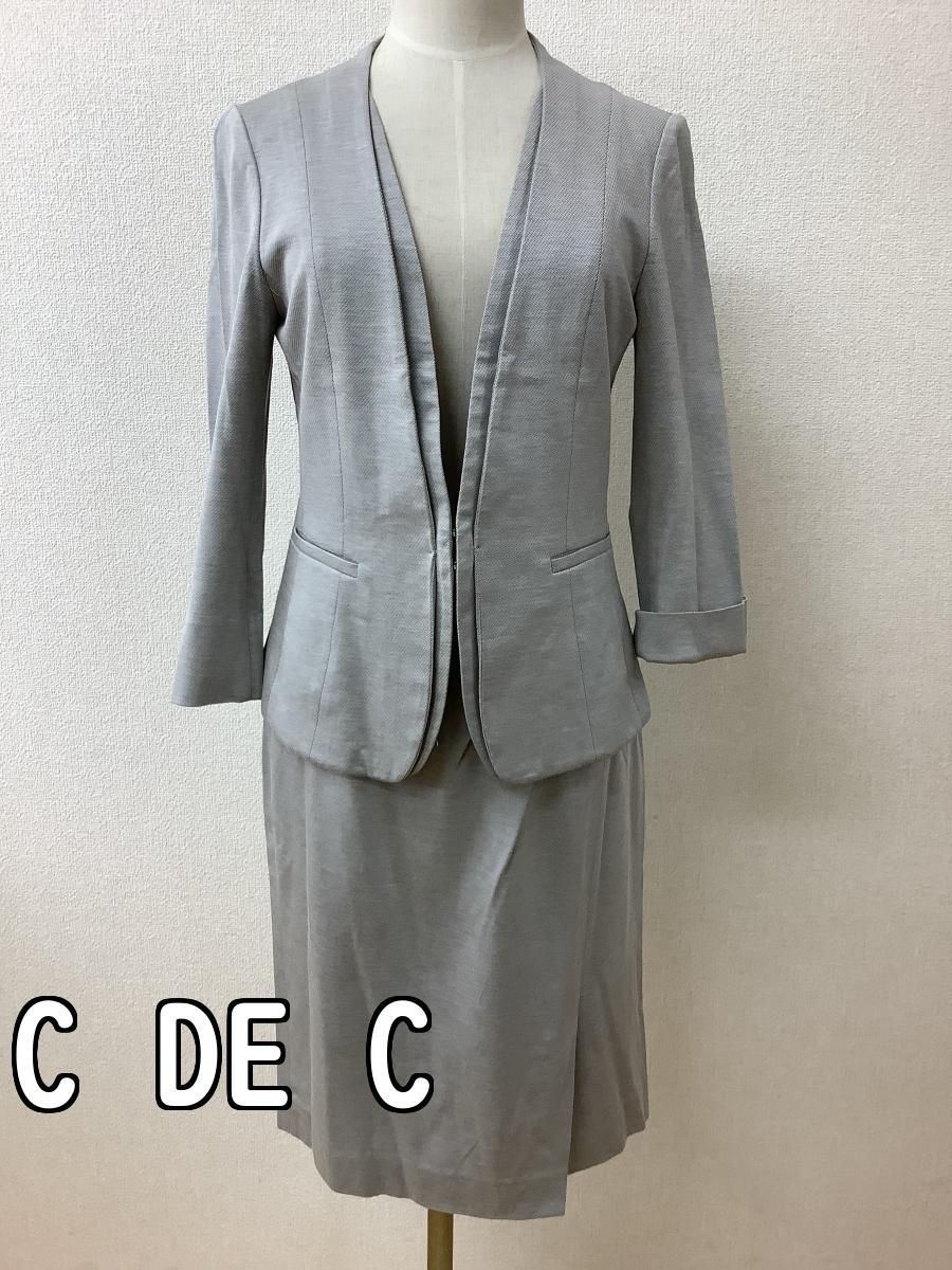 クードシャンス (C DE C) グレー カットソー生地スーツ サイズ上下とも