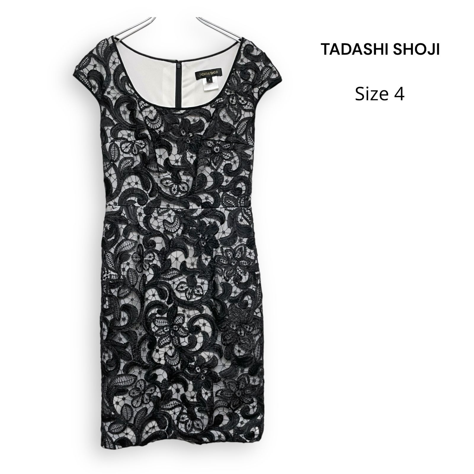 TADASHI SHOJI タダシ ショージ レース 刺繍 ワンピース ドレス Size4 