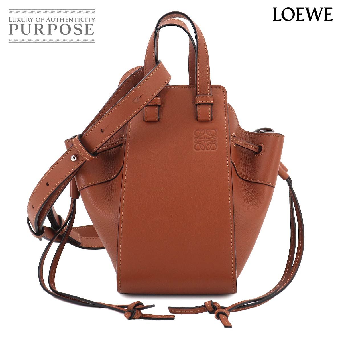 未使用 展示品 ロエベ LOEWE ハンモック ドローストリング ミニ 2way 