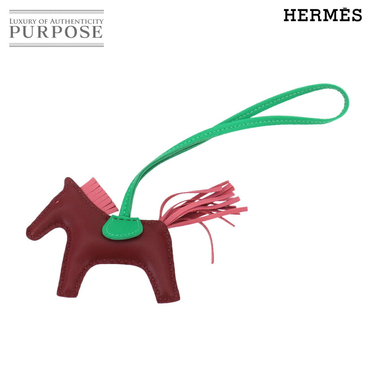 未使用 展示品 エルメス HERMES ロデオ PM バッグ チャーム アニューミロ ルージュアッシュ A刻印 Rodeo PM 90327273