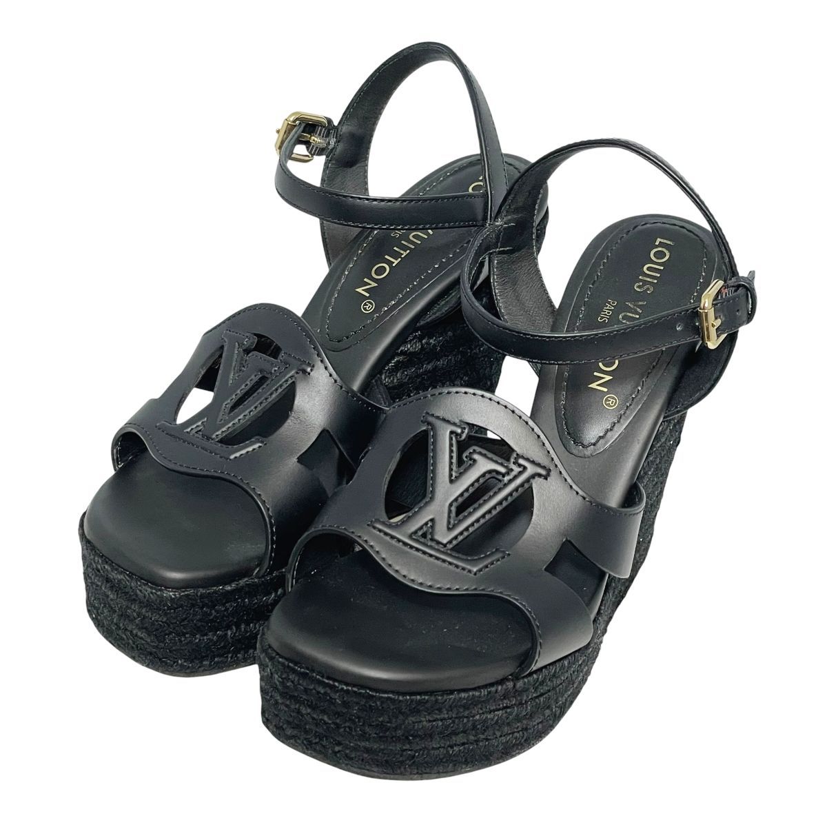 中古】 LOUIS VUITTON ルイ・ヴィトン LV イソラ ウェッジ 
