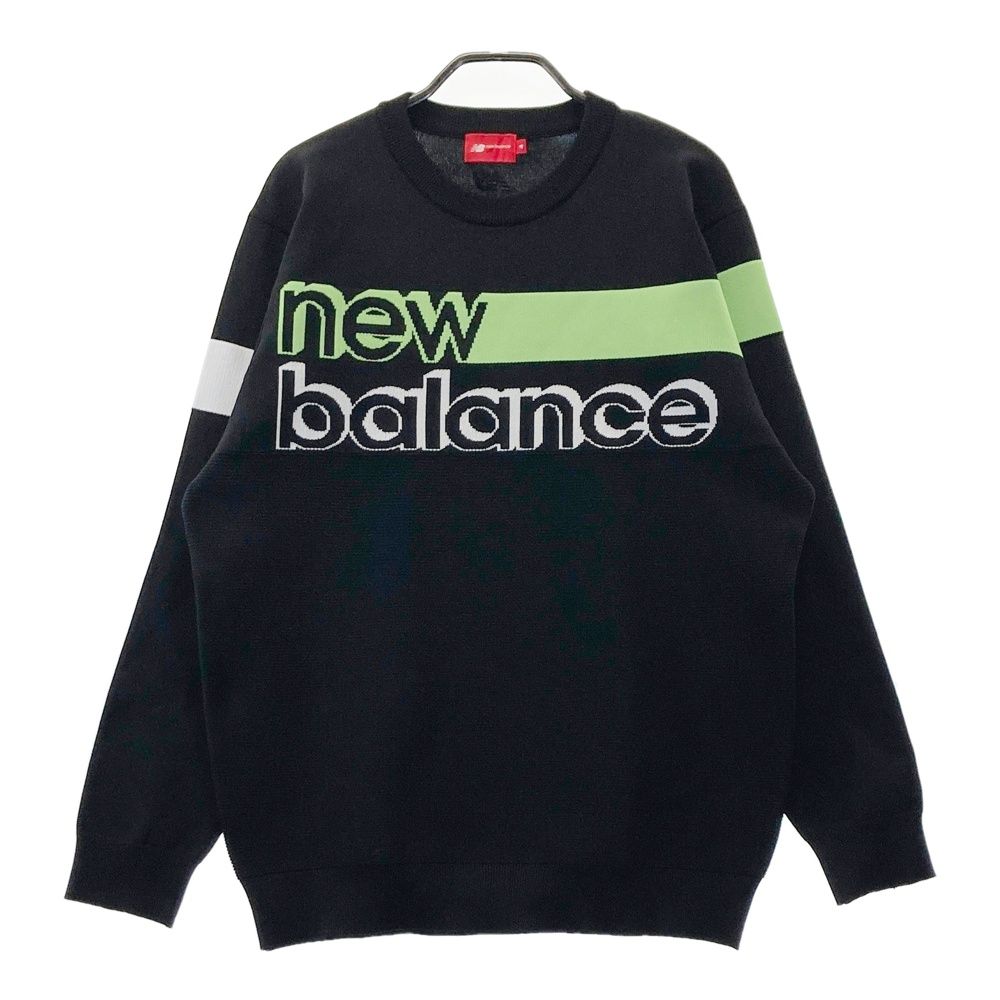 サイズ：4 NEW BALANCE GOLF ニューバランス  長袖 ニットセーター  ブラック系 [240101702402] ゴルフウェア メンズ ストスト サイズ：4 NEW BALANCE GOLF ニューバランス 長袖 ニットセーター
