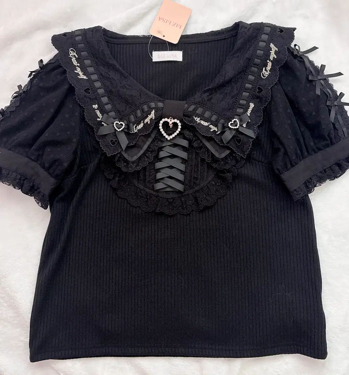 (新品)リズリサ リボン トップス ブラウス 半袖