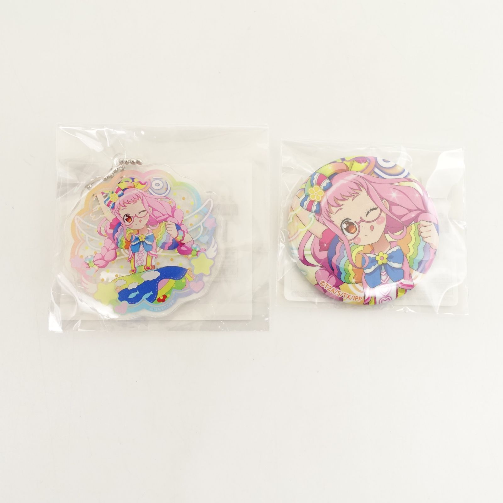 プリパラ 黄木あじみ クリアマーカー 缶バッジ アクリルキーホルダー 4