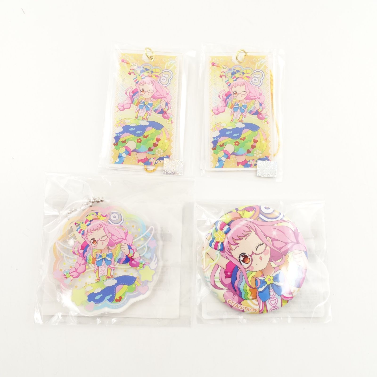 プリパラ 黄木あじみ クリアマーカー 缶バッジ アクリルキーホルダー 4